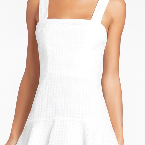 Amanda Uprichard Annalise Mini Dress in Gingham Organza - Picture 4 of 8